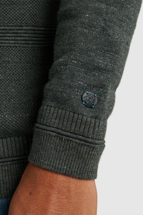 Cast Iron groene heren trui | Close up