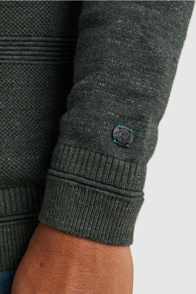 Cast Iron groene heren trui | Close up