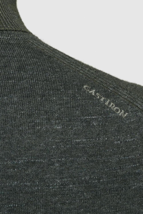 Cast Iron groene heren trui | Close up
