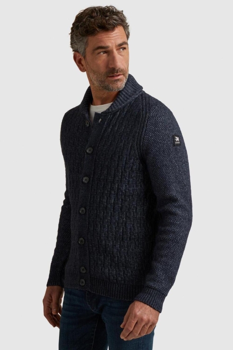 Vanguard blauwe heren vest | Model zijaanzicht