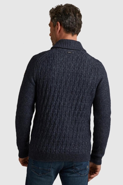 Vanguard blauwe heren vest | Model achteraanzicht