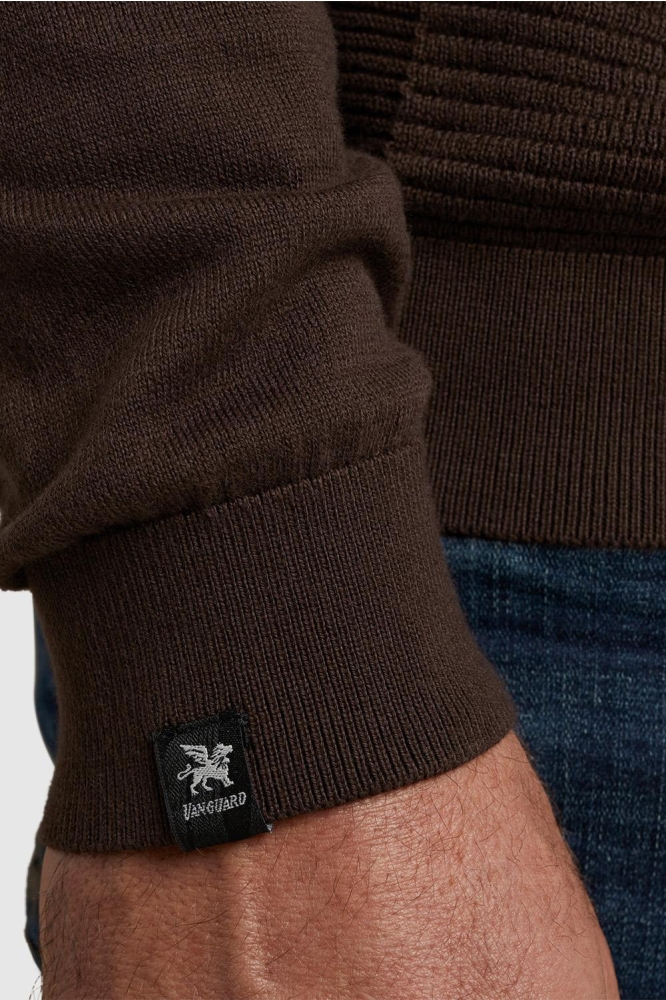Vanguard bruine heren trui | Close up