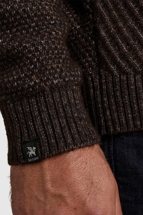 Vanguard bruine heren trui | Close up