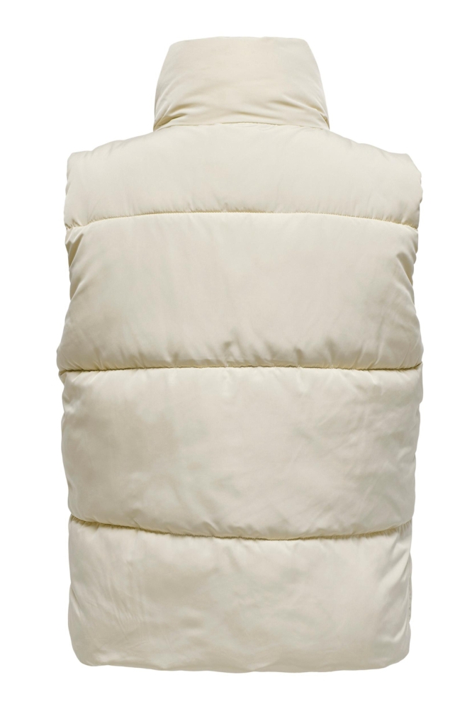 Jacqueline de Yong ecru dames jas | Achteraanzicht