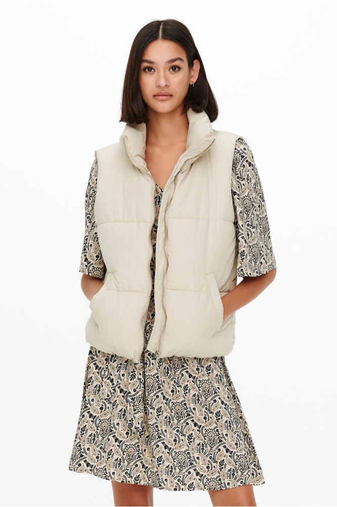 Jacqueline de Yong ecru dames jas | Model