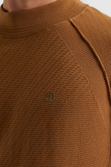 Cast Iron bruine heren trui | Close up