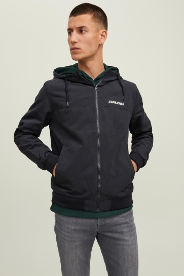 Jack & Jones jjerush hood bomber noos Zwart