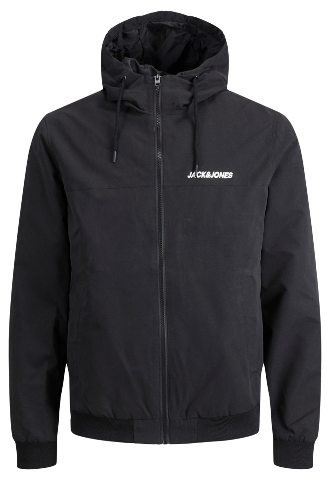 Jack & Jones zwarte heren jas | Vooraanzicht