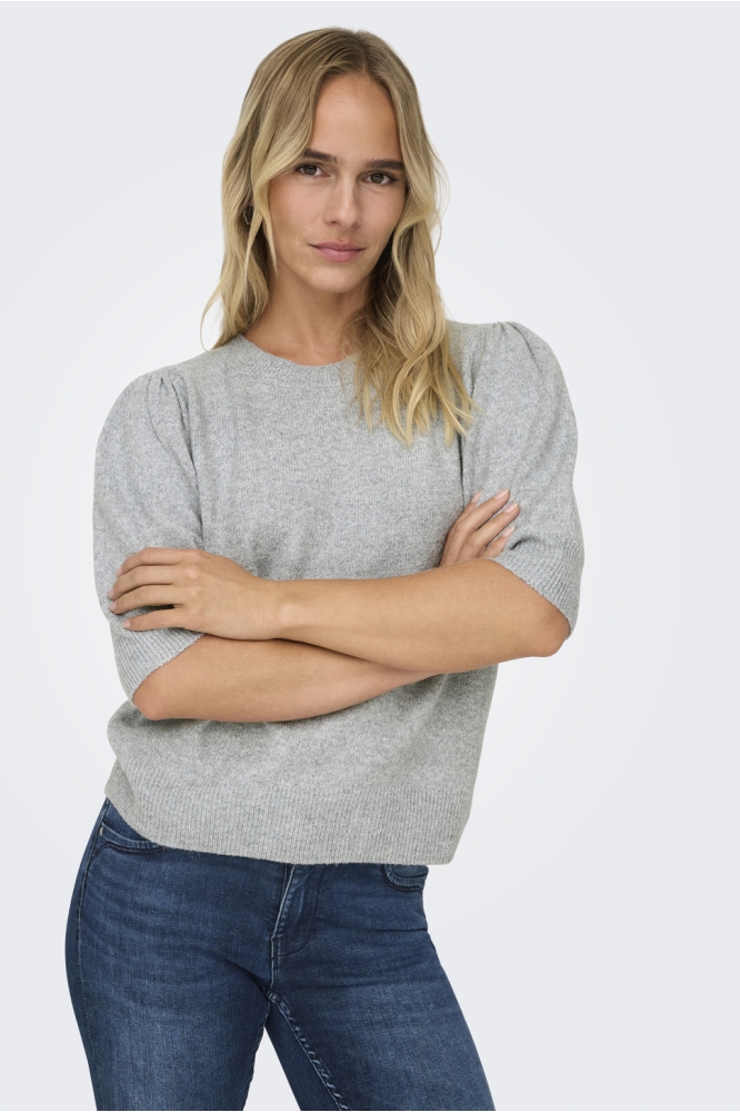 Only grijze dames trui | Model vooraanzicht