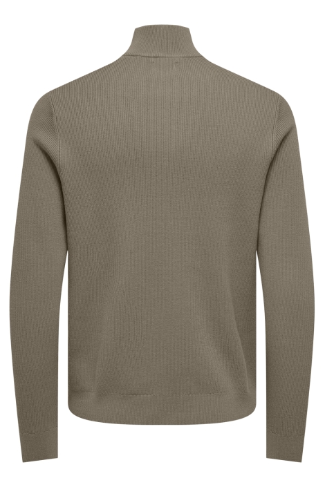 Only & Sons taupe heren trui | Achteraanzicht