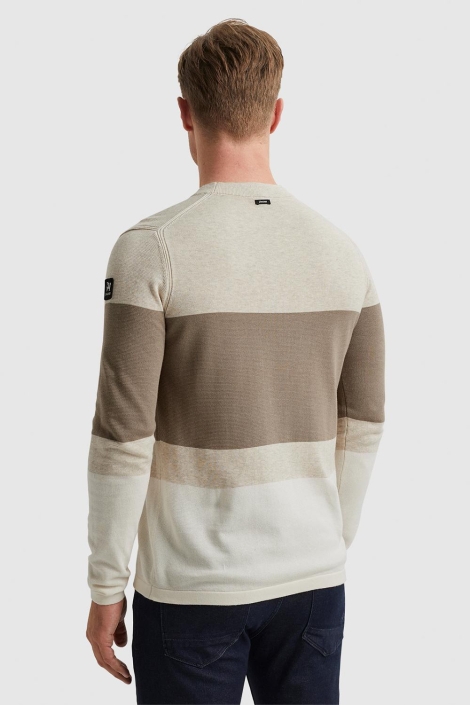Vanguard beige heren trui | Model achteraanzicht