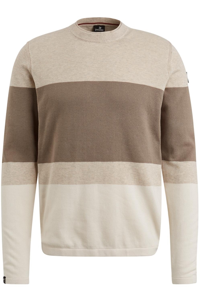 Vanguard beige heren trui | Vooraanzicht