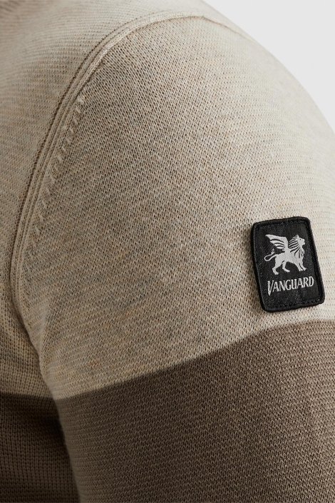 Vanguard beige heren trui | Close up