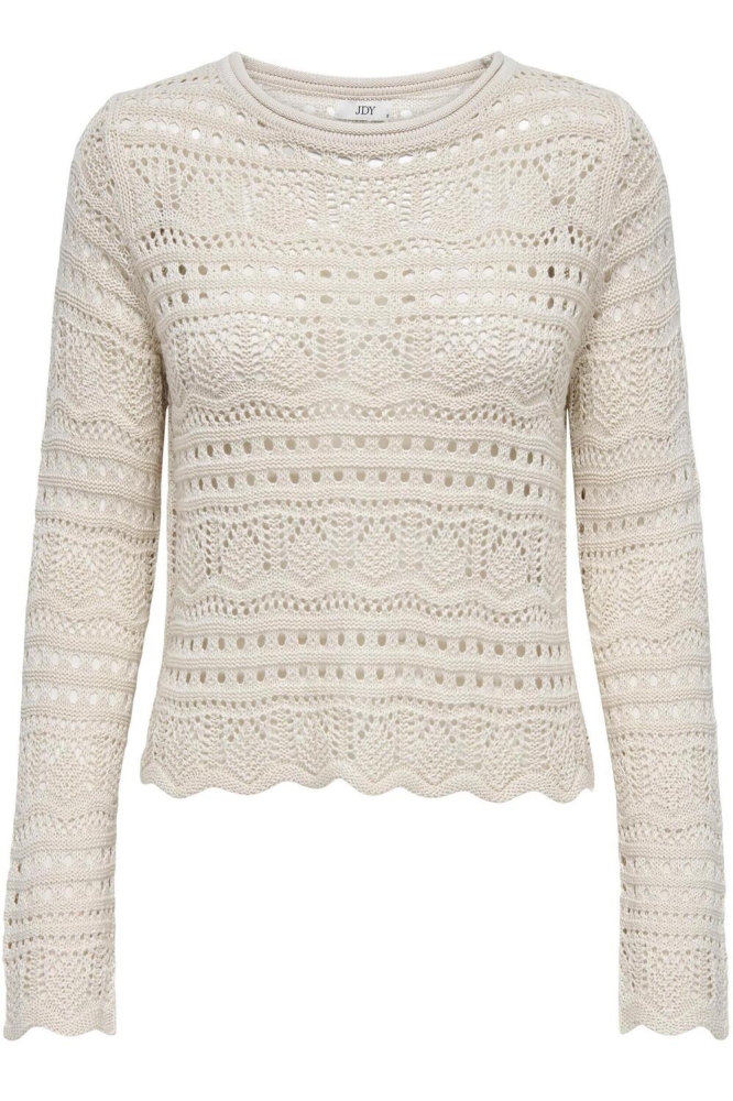 Jacqueline de Yong beige dames trui | Vooraanzicht