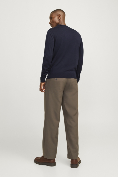Jack & Jones blauwe heren trui | Model achteraanzicht