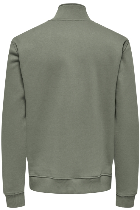 Only & Sons groene heren sweater | Achteraanzicht
