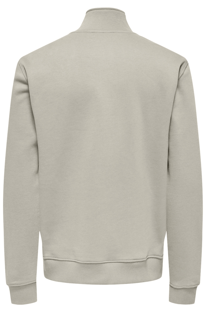Only & Sons beige heren sweater | Achteraanzicht