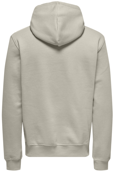 Only & Sons beige heren sweater | Achteraanzicht
