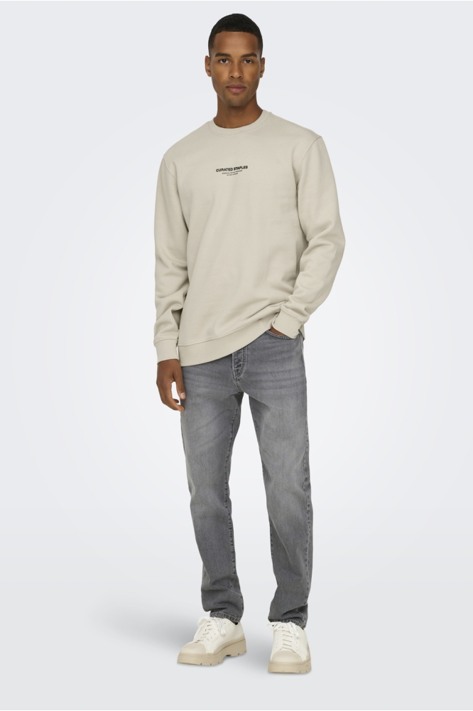 Only & Sons beige heren sweater | Model