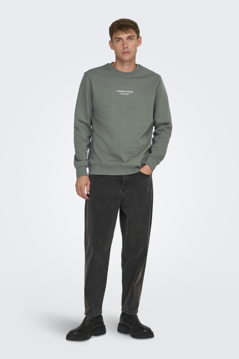 Only & Sons groene heren sweater | Model