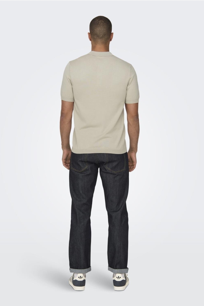 Only & Sons beige heren polo | Model