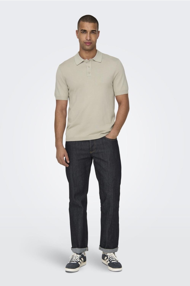 Only & Sons beige heren polo | Model