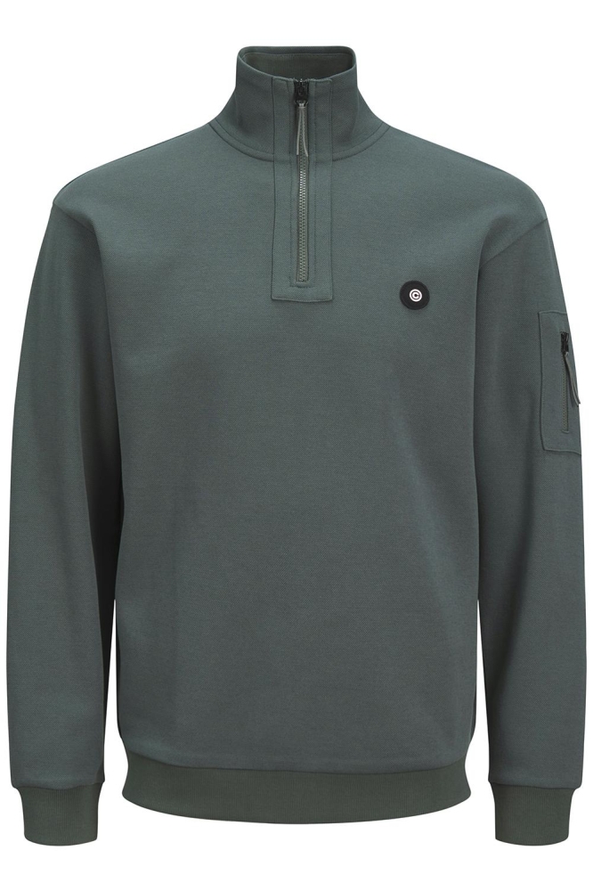 Jack & Jones groene heren sweater | Vooraanzicht