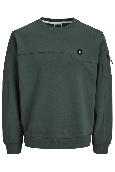 Jack & Jones groene heren sweater | Vooraanzicht