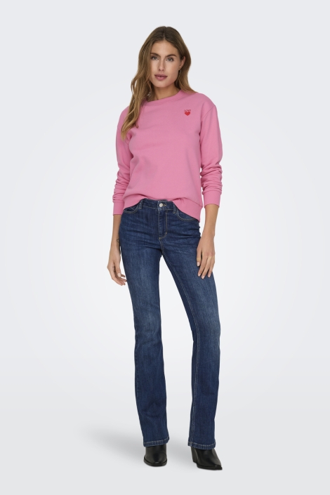 Jacqueline de Yong roze dames sweater | Model