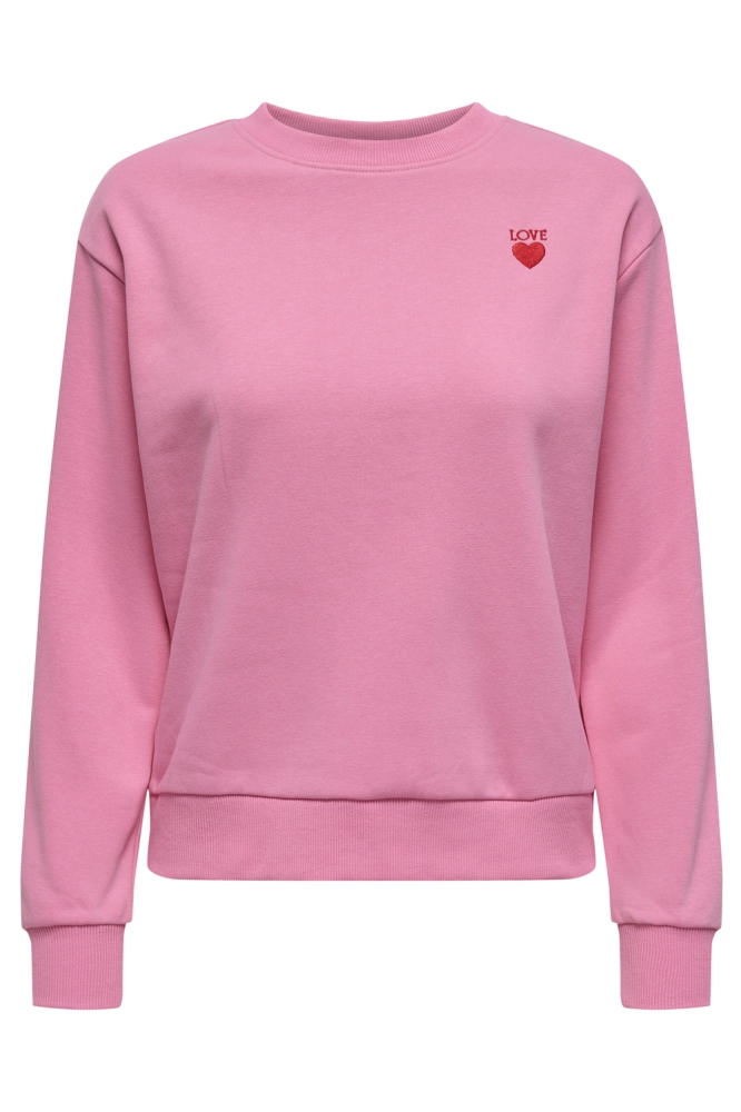 Jacqueline de Yong roze dames sweater | Vooraanzicht