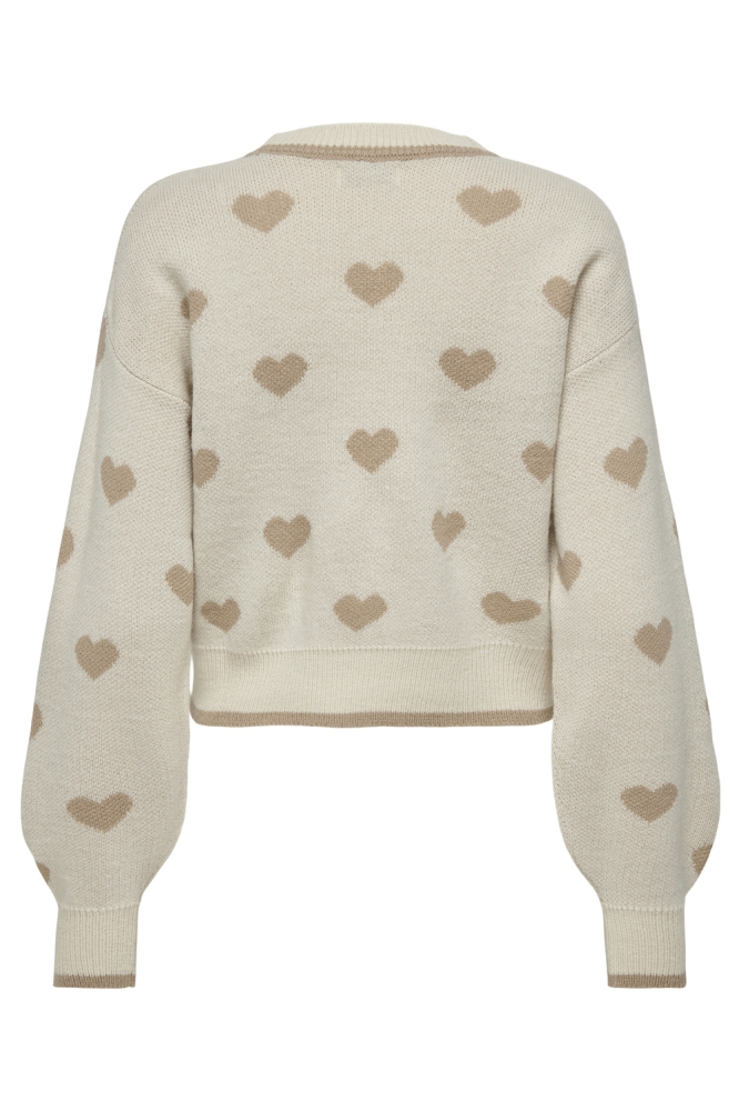 Jacqueline de Yong beige dames trui | Achteraanzicht