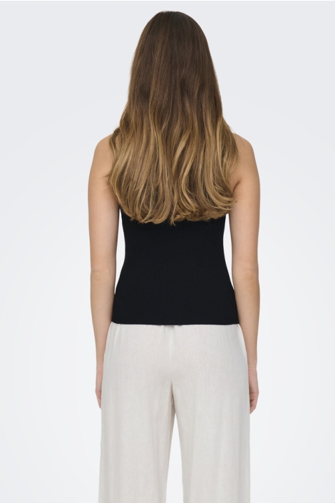 Jacqueline de Yong zwarte dames top | Model achteraanzicht