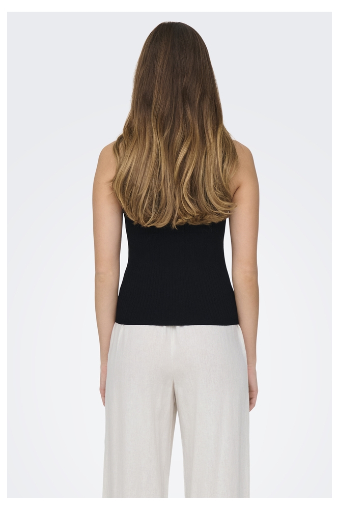 Jacqueline de Yong zwarte dames top | Model achteraanzicht