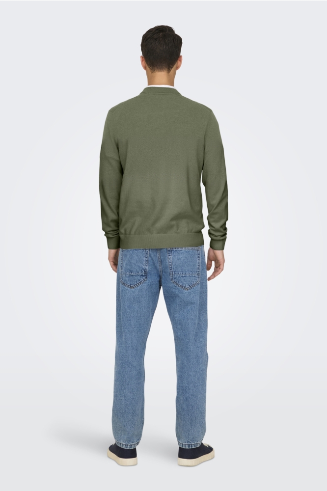 Only & Sons groene heren trui | Model