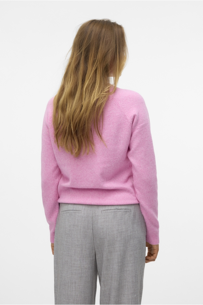 Vero Moda roze dames trui | Model achteraanzicht