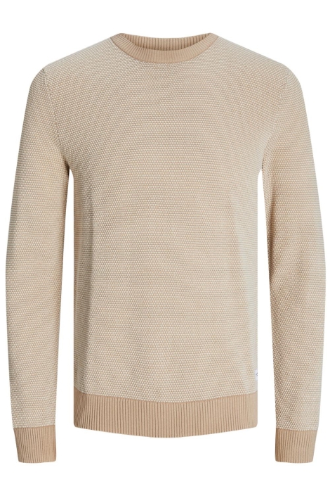 Jack & Jones beige heren trui | Vooraanzicht