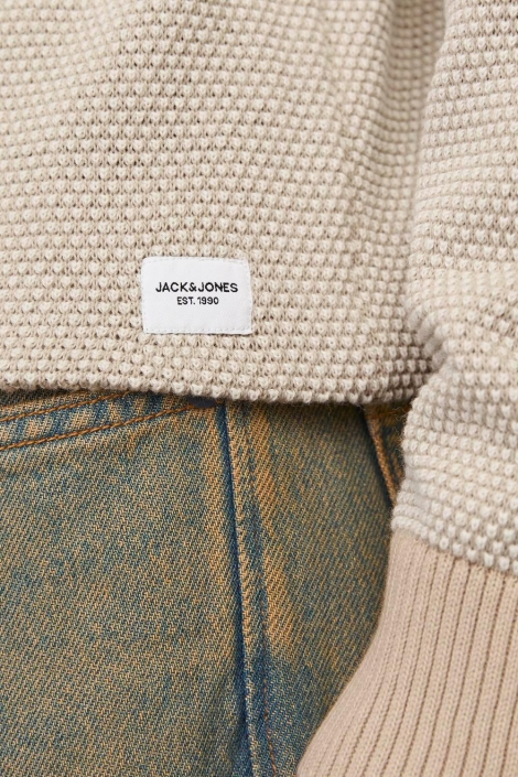 Jack & Jones beige heren trui | Close up