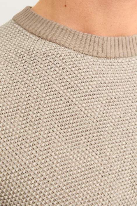 Jack & Jones beige heren trui | Close up