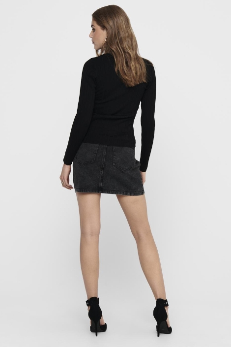 Jacqueline de Yong zwarte dames trui | Model