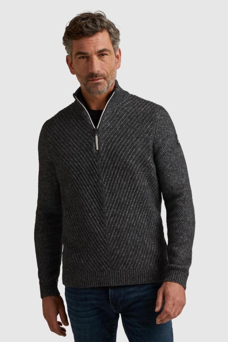 Vanguard grijze heren trui | Model vooraanzicht