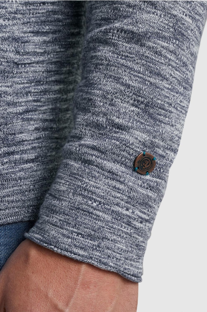 Cast Iron blauwe heren trui | Close up