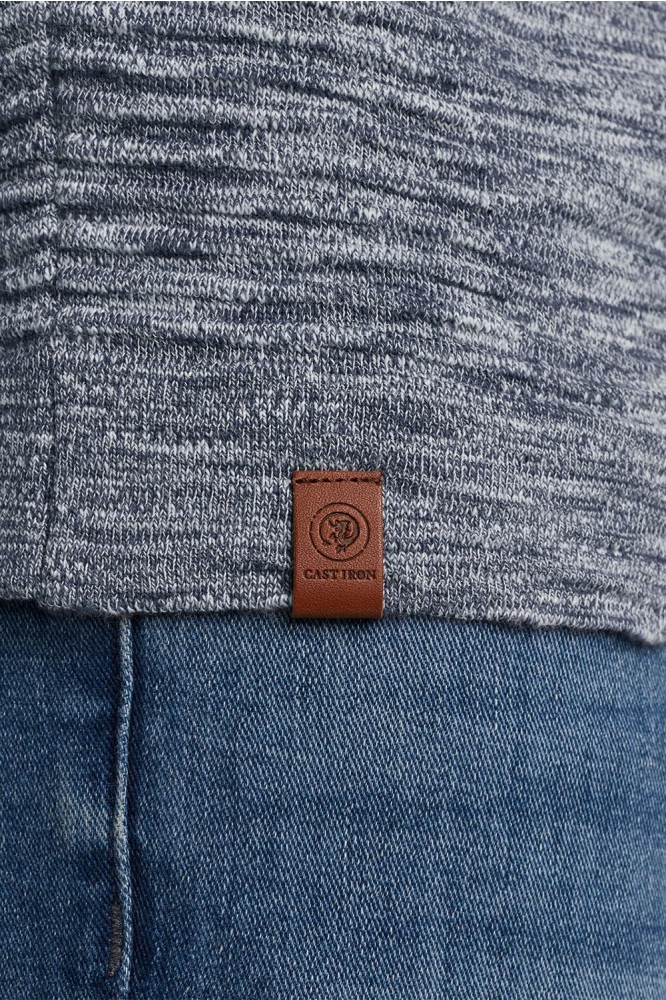 Cast Iron blauwe heren trui | Close up