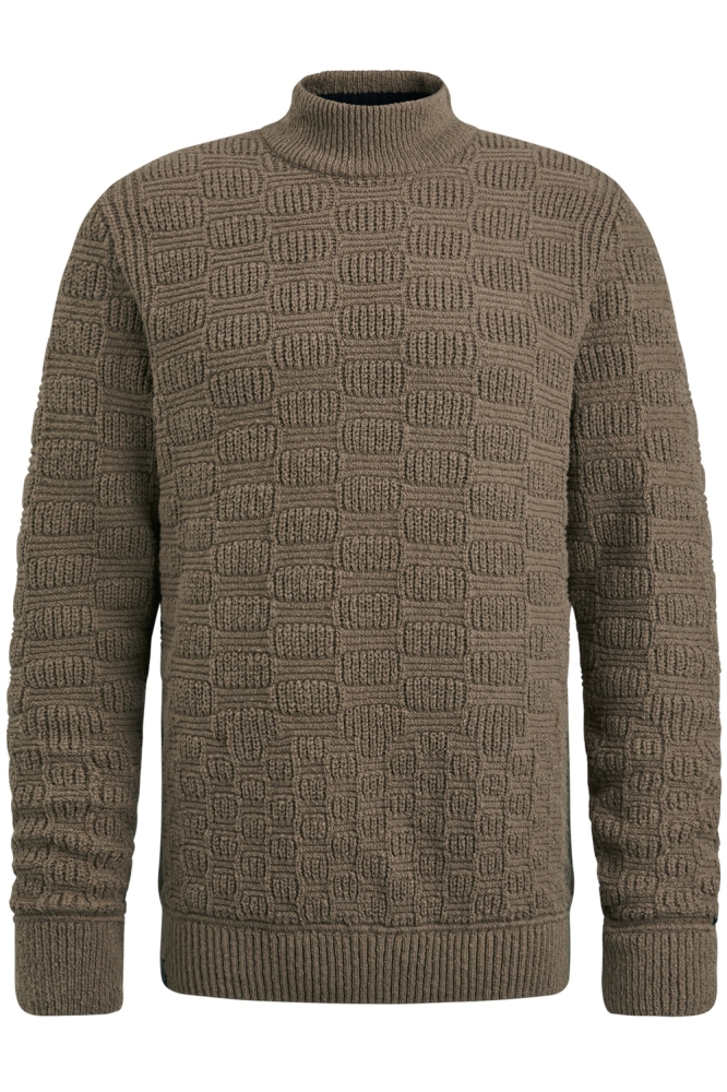 Cast Iron bruine heren trui | Vooraanzicht