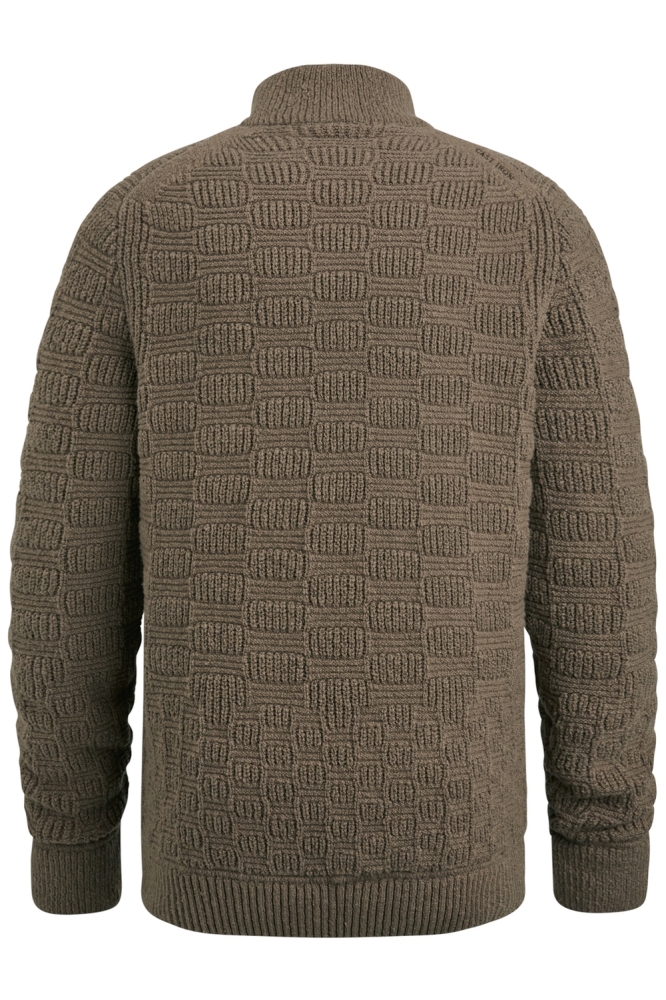 Cast Iron bruine heren trui | Achteraanzicht