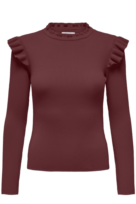 Only bordeaux dames trui | Vooraanzicht