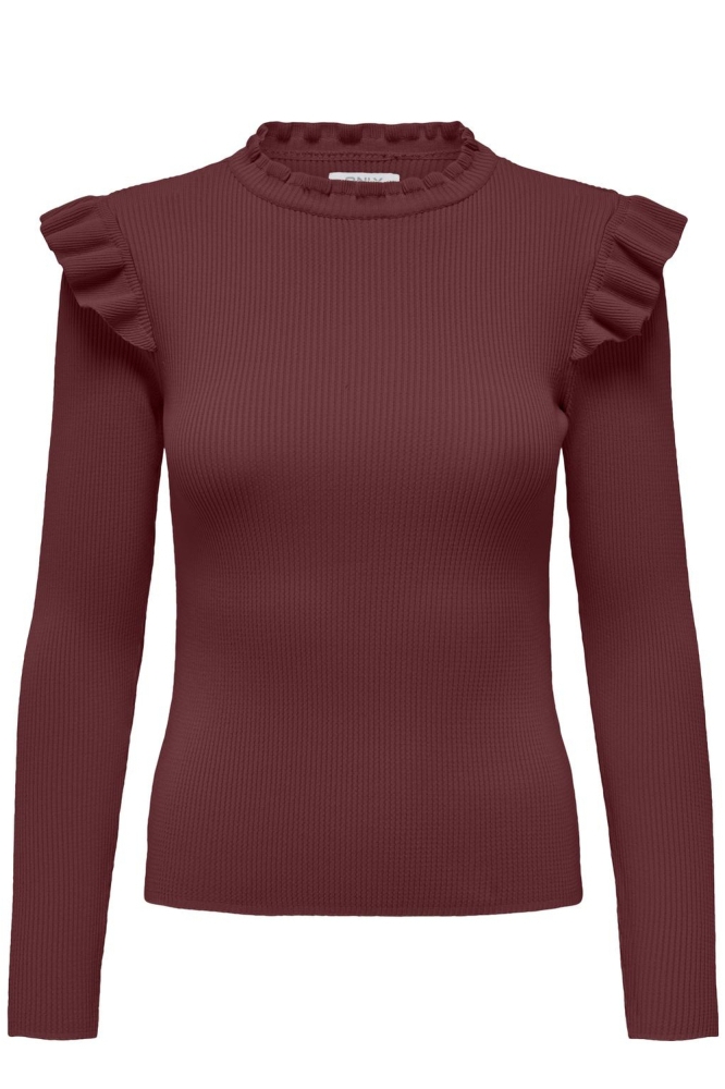 Only bordeaux dames trui | Vooraanzicht