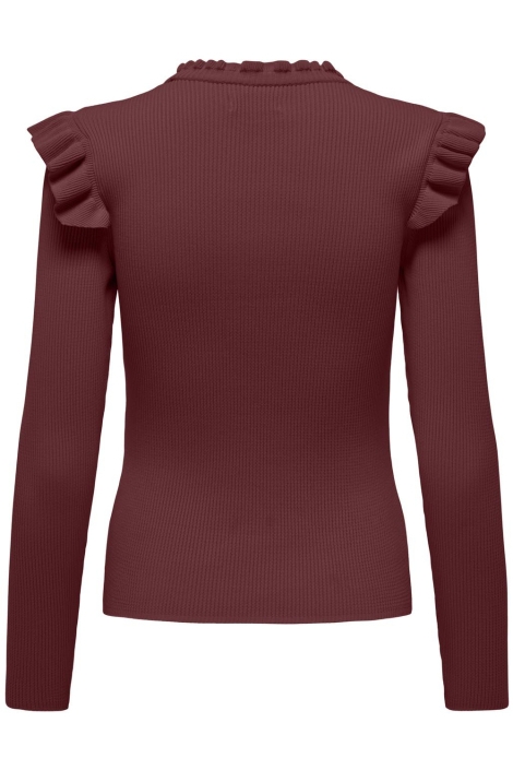 Only bordeaux dames trui | Achteraanzicht