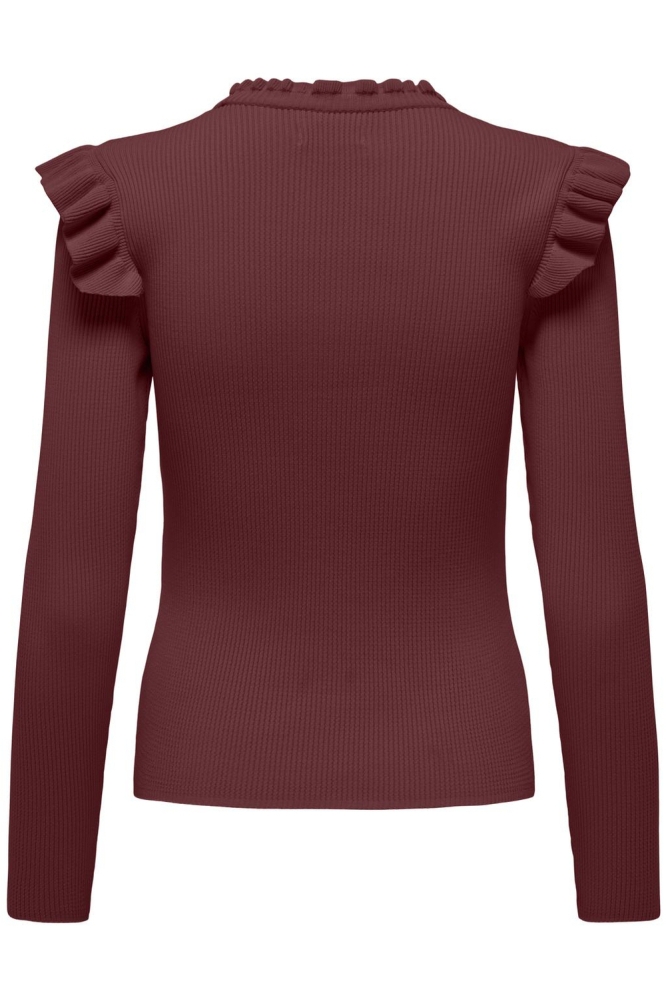 Only bordeaux dames trui | Achteraanzicht