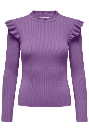 Only ONLSIA SALLY RUFFLE LS PULLOVER KNT 15262455 Liatris