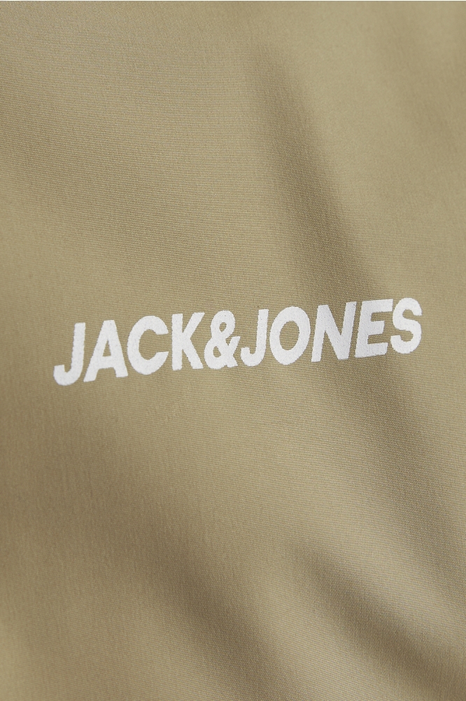 Jack & Jones taupe heren jas | Close up